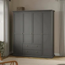 Guardaroba con appendiabiti grigio 96x200h cm - Albiolo