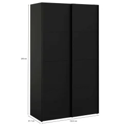 Guardaroba con appendiabiti nero 150x218h cm - Alfano