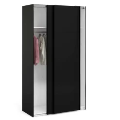 Guardaroba con appendiabiti nero 150x218h cm - Alfano