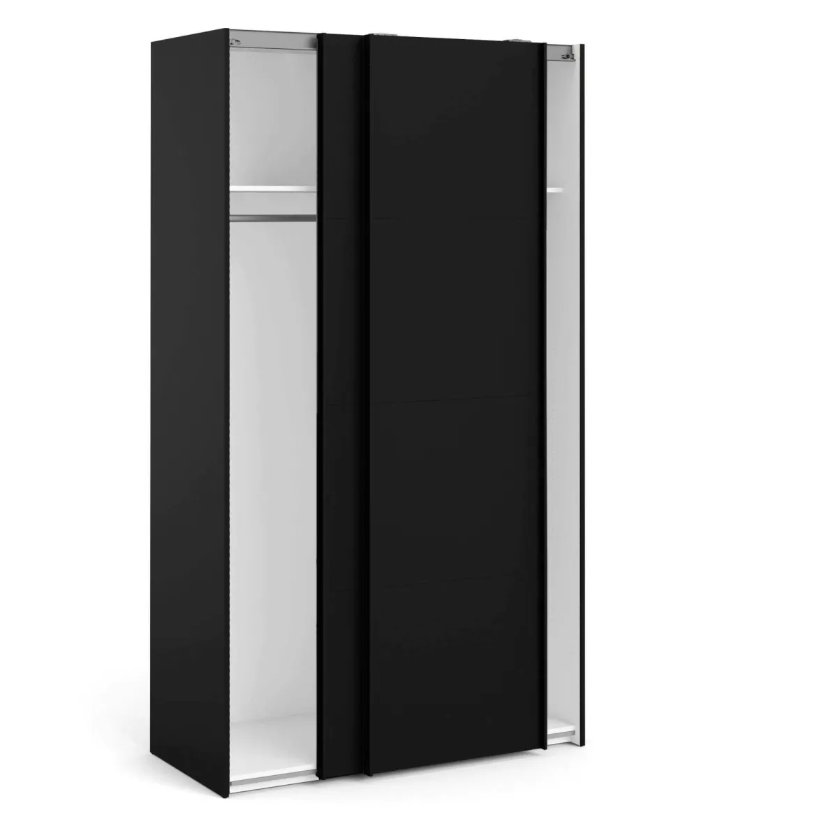 Guardaroba con appendiabiti nero 150x218h cm - Alfano