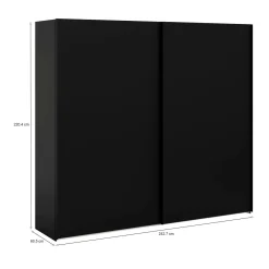 Guardaroba con appendiabiti nero 242x220h cm - Badesse