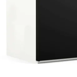 Guardaroba con appendiabiti nero e bianco 182x220h cm - Portlouis