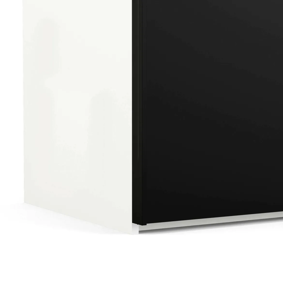 Guardaroba con appendiabiti nero e bianco 182x220h cm - Portlouis