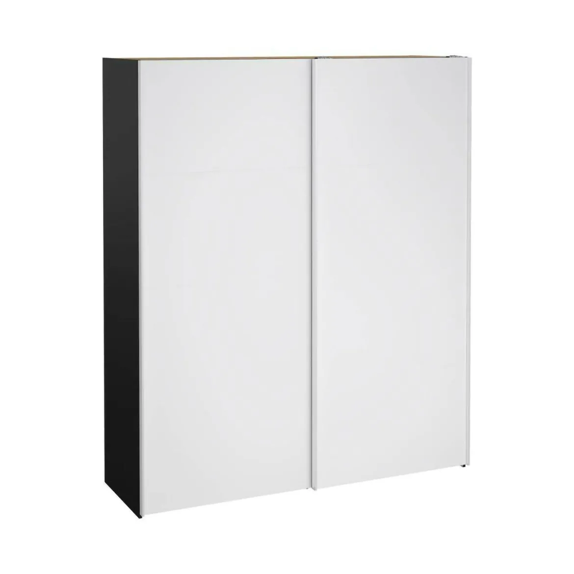 Guardaroba con appendiabiti nero e rovere 121x200h cm - Kammuri