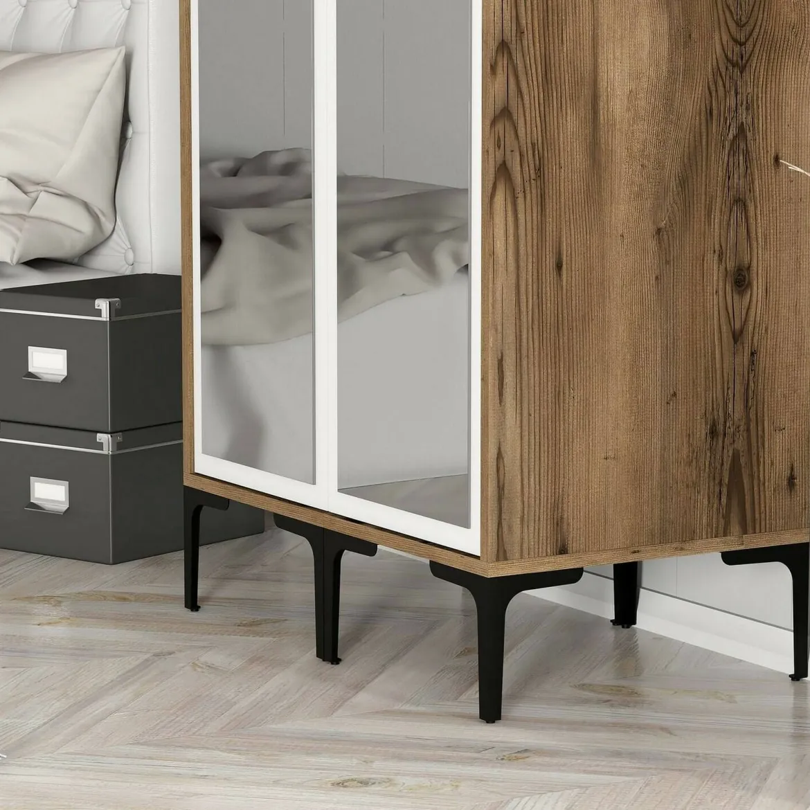 Guardaroba con appendiabiti quercia 81x180h cm - Appadu