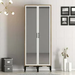 Guardaroba con appendiabiti quercia 81x180h cm - Appadu