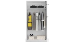 Guardaroba con appendiabiti rovere 121x180h cm - Astuzzia