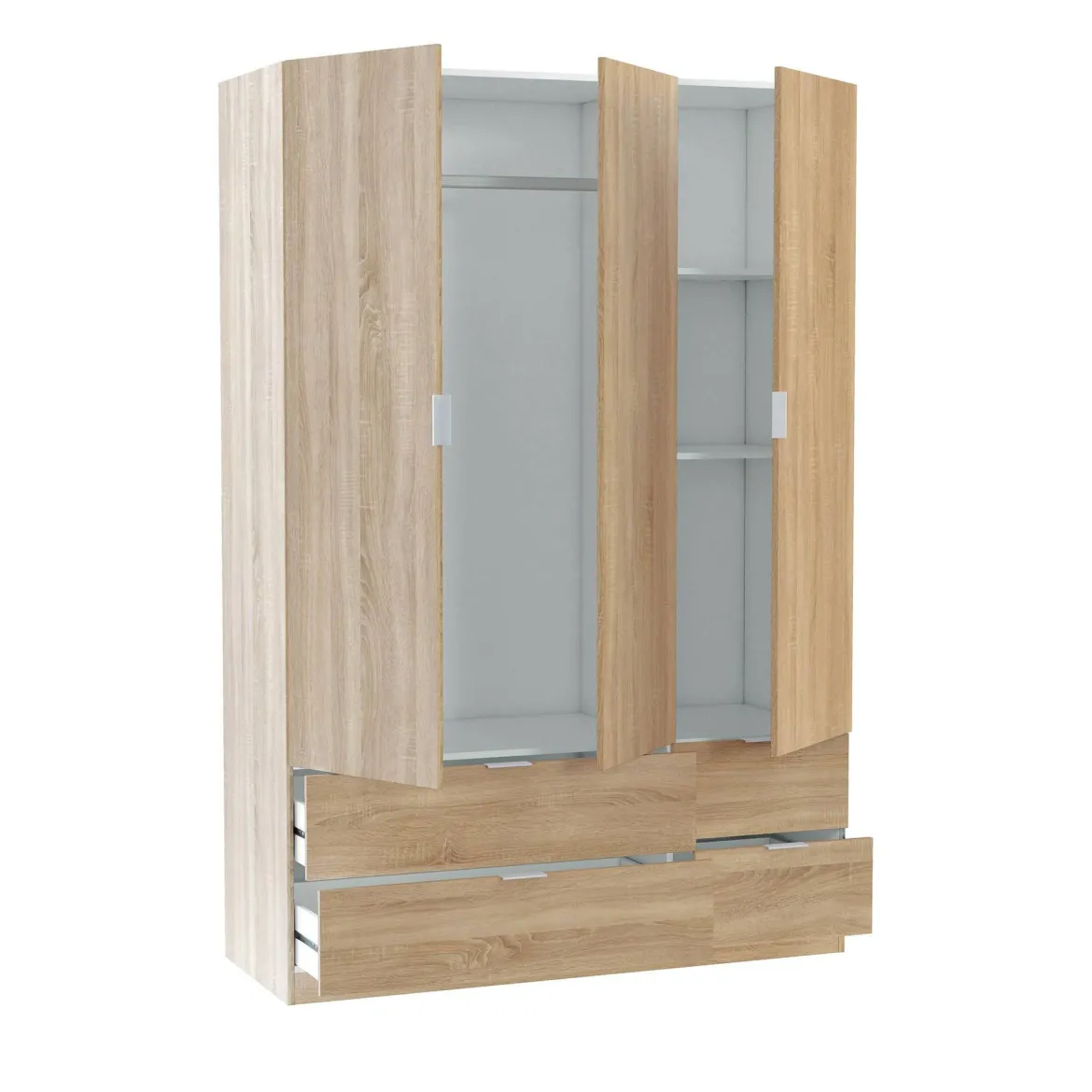Guardaroba con appendiabiti rovere 150x200h cm - Zerbo