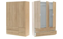 Guardaroba con appendiabiti rovere 150x200h cm - Zerbo