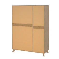 Guardaroba con appendiabiti rovere e bianco 147x201h cm - Pyarr