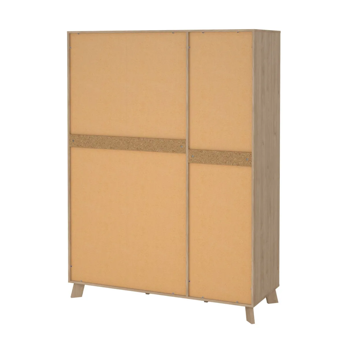 Guardaroba con appendiabiti rovere e bianco 147x201h cm - Pyarr