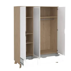 Guardaroba con appendiabiti rovere e bianco 147x201h cm - Pyarr