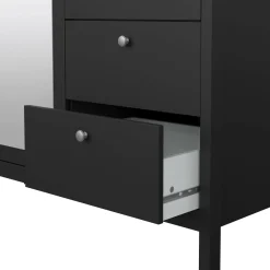 Guardaroba con cassetti nero 150x199h cm - Rufina