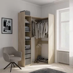 Guardaroba con cassetti rovere 199x218h cm - Battuda