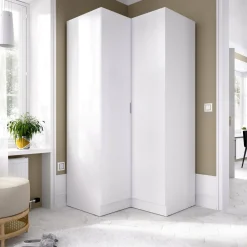 Guardaroba con ripiani regolabili bianco anticato 120x200h cm - Aristode