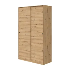 Guardaroba con ripiani regolabili rovere e antracite 160x205h cm - Arim