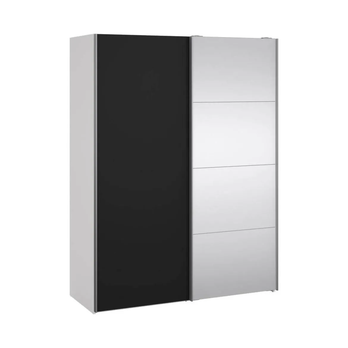 Guardaroba con specchio bianco e nero 150x200h cm - Seraphine