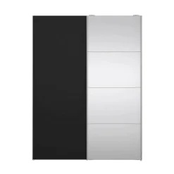 Guardaroba con specchio bianco e nero 150x200h cm - Seraphine