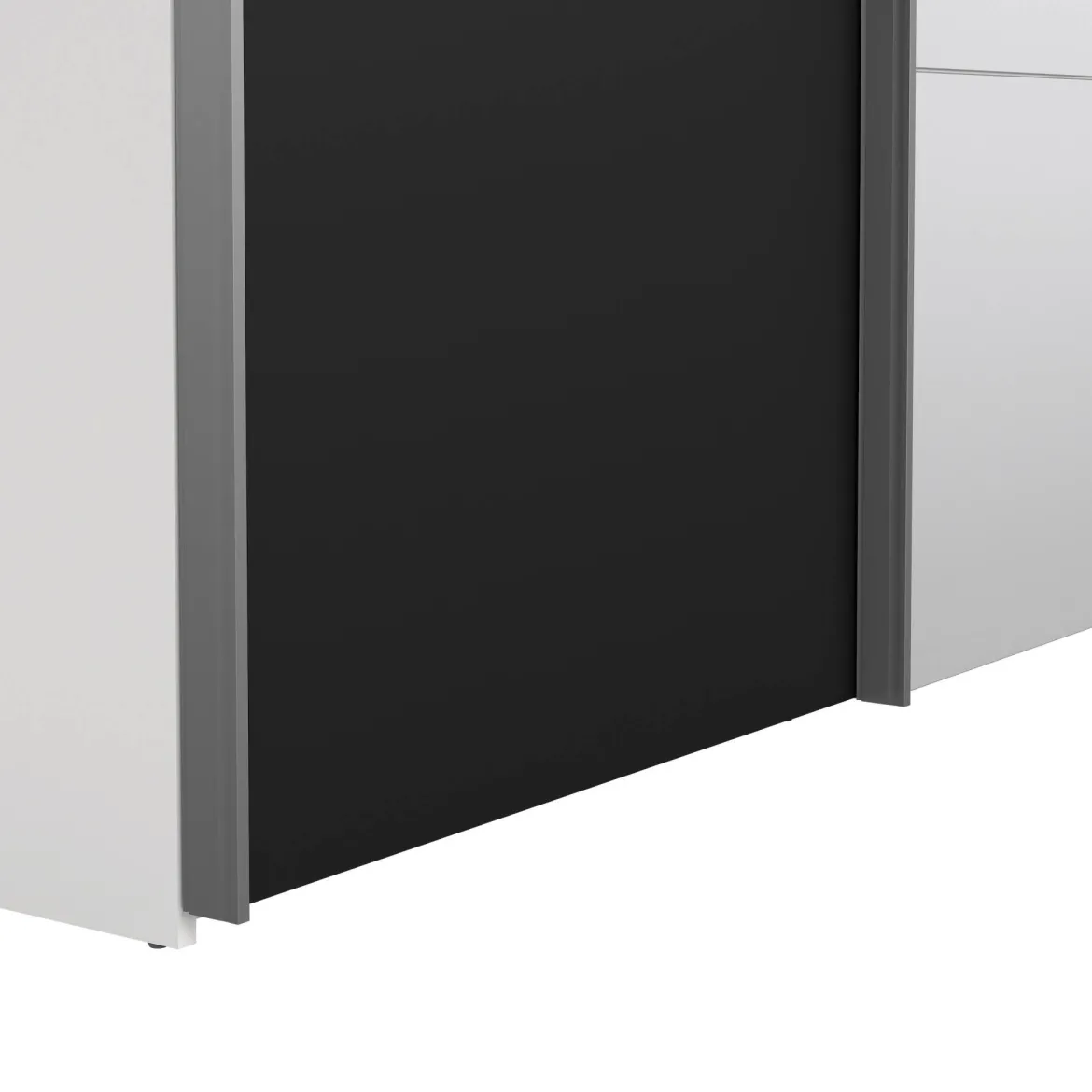 Guardaroba con specchio bianco e nero 150x200h cm - Seraphine