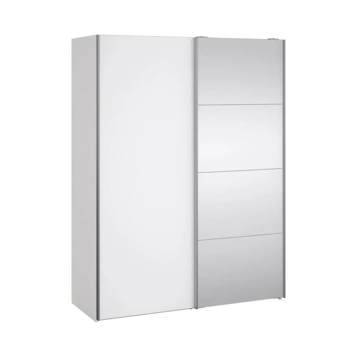 Guardaroba con specchio bianco lucido 150x200h cm - Seraphine