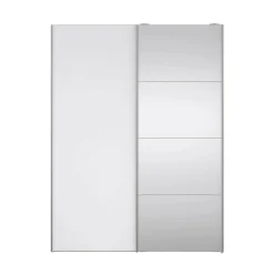 Guardaroba con specchio bianco lucido 150x200h cm - Seraphine