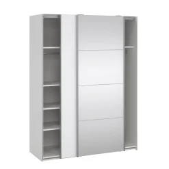 Guardaroba con specchio bianco lucido 150x200h cm - Seraphine