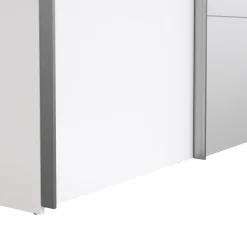 Guardaroba con specchio bianco lucido 150x200h cm - Seraphine