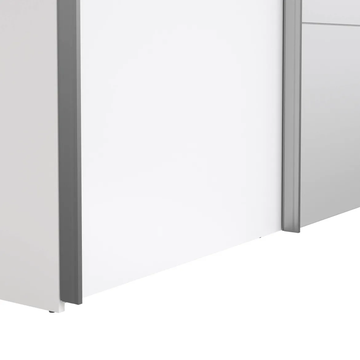 Guardaroba con specchio bianco lucido 150x200h cm - Seraphine