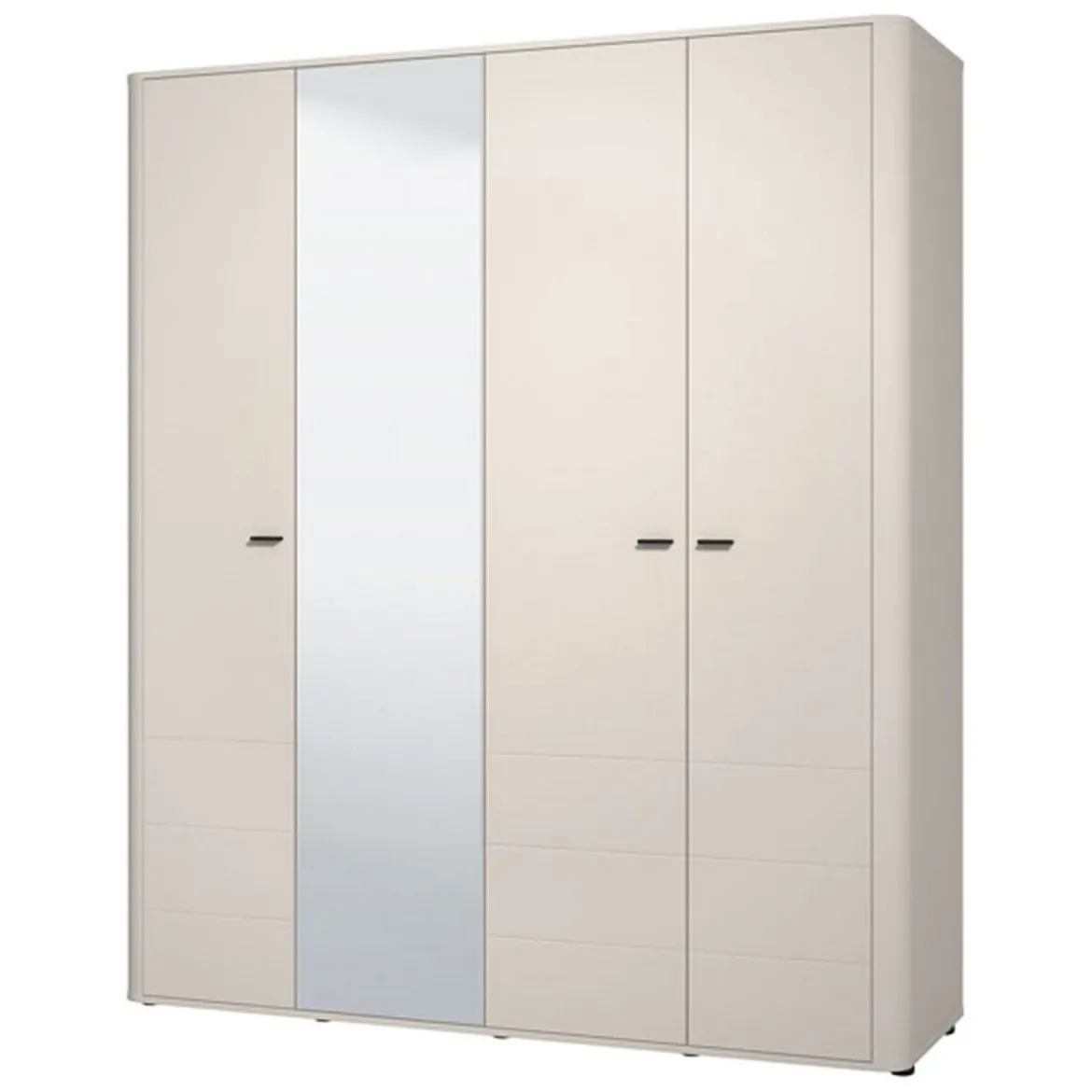 Guardaroba Grande Bianco Crema 2 Ripiani Appendiabiti 245x217.5h cm, 2 Ante - Salemi