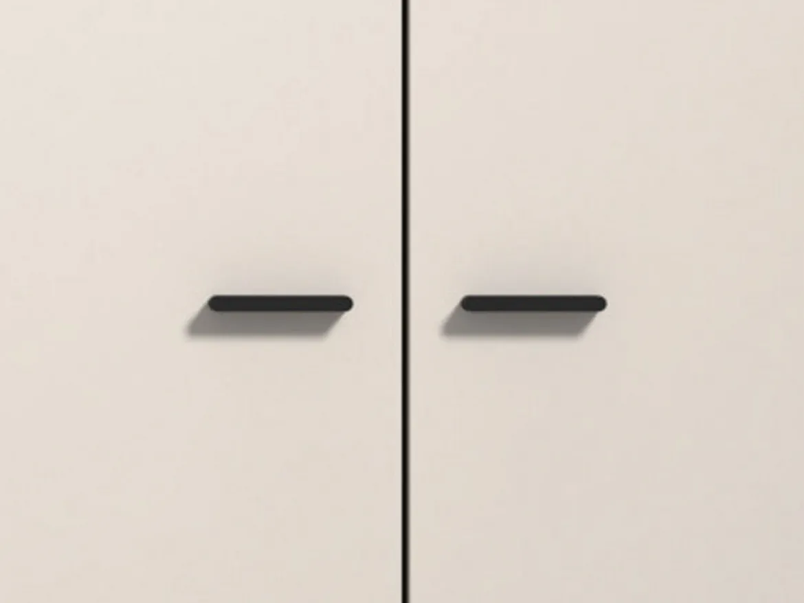 Guardaroba Grande Bianco Crema 2 Ripiani Appendiabiti 245x217.5h cm, 2 Ante - Salemi