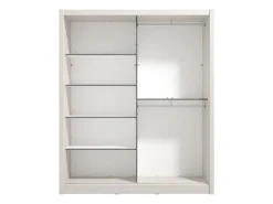 Guardaroba Grande Bianco Crema 6 Ripiani Appendiabiti 224.5x210.5h cm, 9 Vani - Orsogna