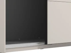 Guardaroba Grande Bianco Crema Nero Appendiabiti 2 Ripiani 245x217.5h cm, Apertura Scorrevole - Peio