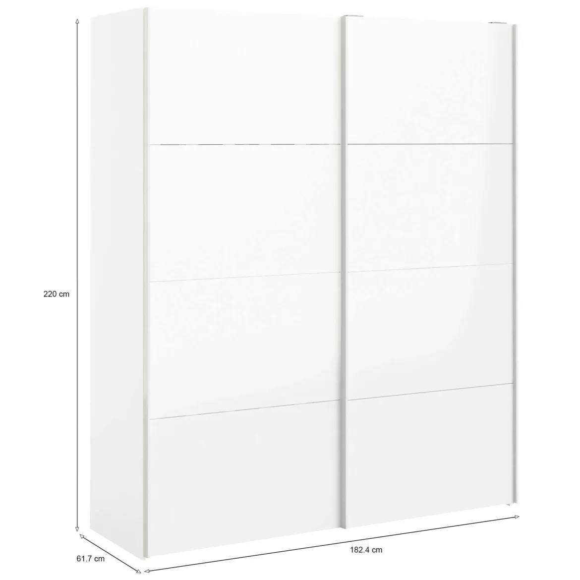 Guardaroba grande bianco lucido 182x220h cm - London