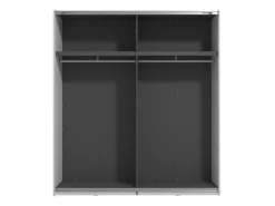 Guardaroba Grande Bianco Opaco 2 Ripiani Appendiabiti 195x218h cm, 2 Ante - Cariano