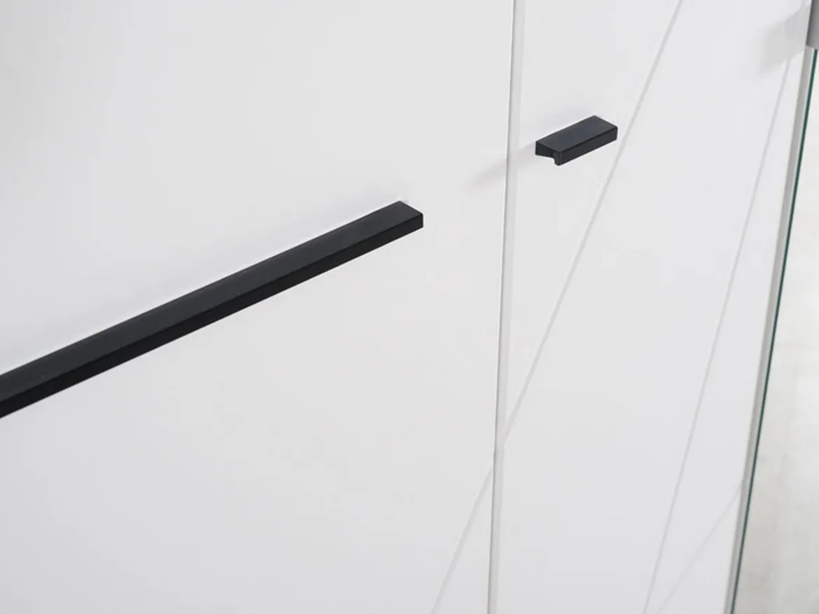 Guardaroba Grande Bianco Opaco Trasparente Appendiabiti 6 Ripiani 262.5x224h cm, Apertura Scorrevole - Carasco