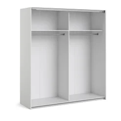 Guardaroba Grande Bianco 2 Ripiani Appendiabiti 51x204h cm, Cassetti - Holder