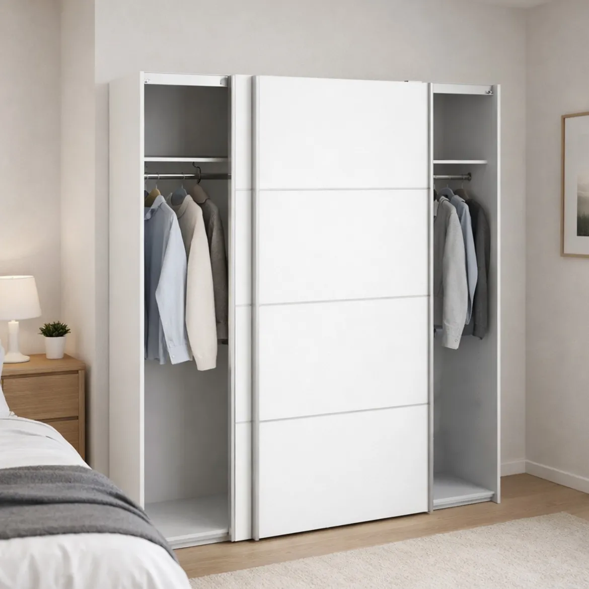 Guardaroba grande bianco 182x201h cm - Attilio