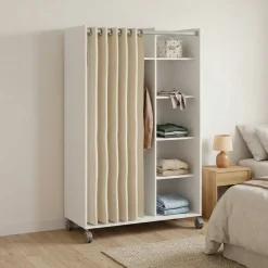 Guardaroba grande classico bianco e cemento 179x202h cm - Amico