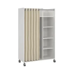 Guardaroba grande classico bianco e cemento 179x202h cm - Amico