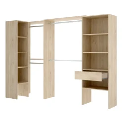 Guardaroba grande con appendiabiti rovere 248x187h cm - Florita