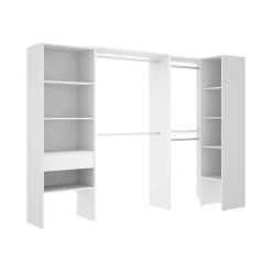 Guardaroba grande con ripiani regolabili bianco 248x187h cm - Florita