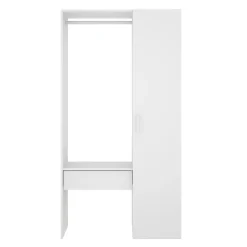 Guardaroba grande in legno bianco 98x187h cm - Actor