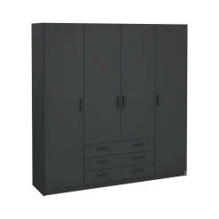 Guardaroba grande in legno grigio 195x200h cm - Epipola
