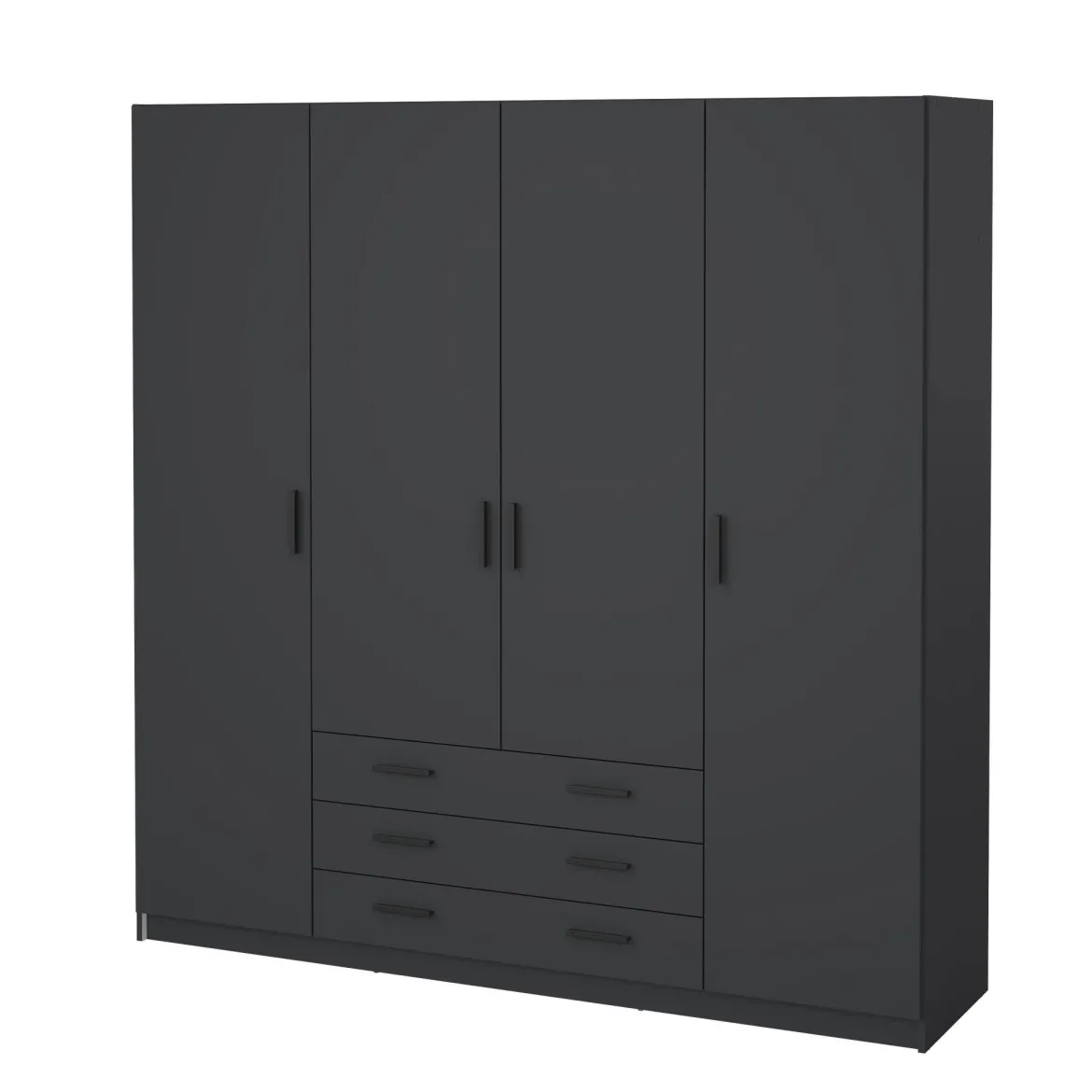 Guardaroba grande in legno grigio 195x200h cm - Epipola
