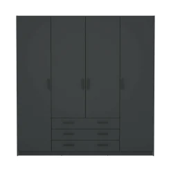 Guardaroba grande in legno grigio 195x200h cm - Epipola