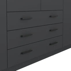 Guardaroba grande in legno grigio 195x200h cm - Epipola