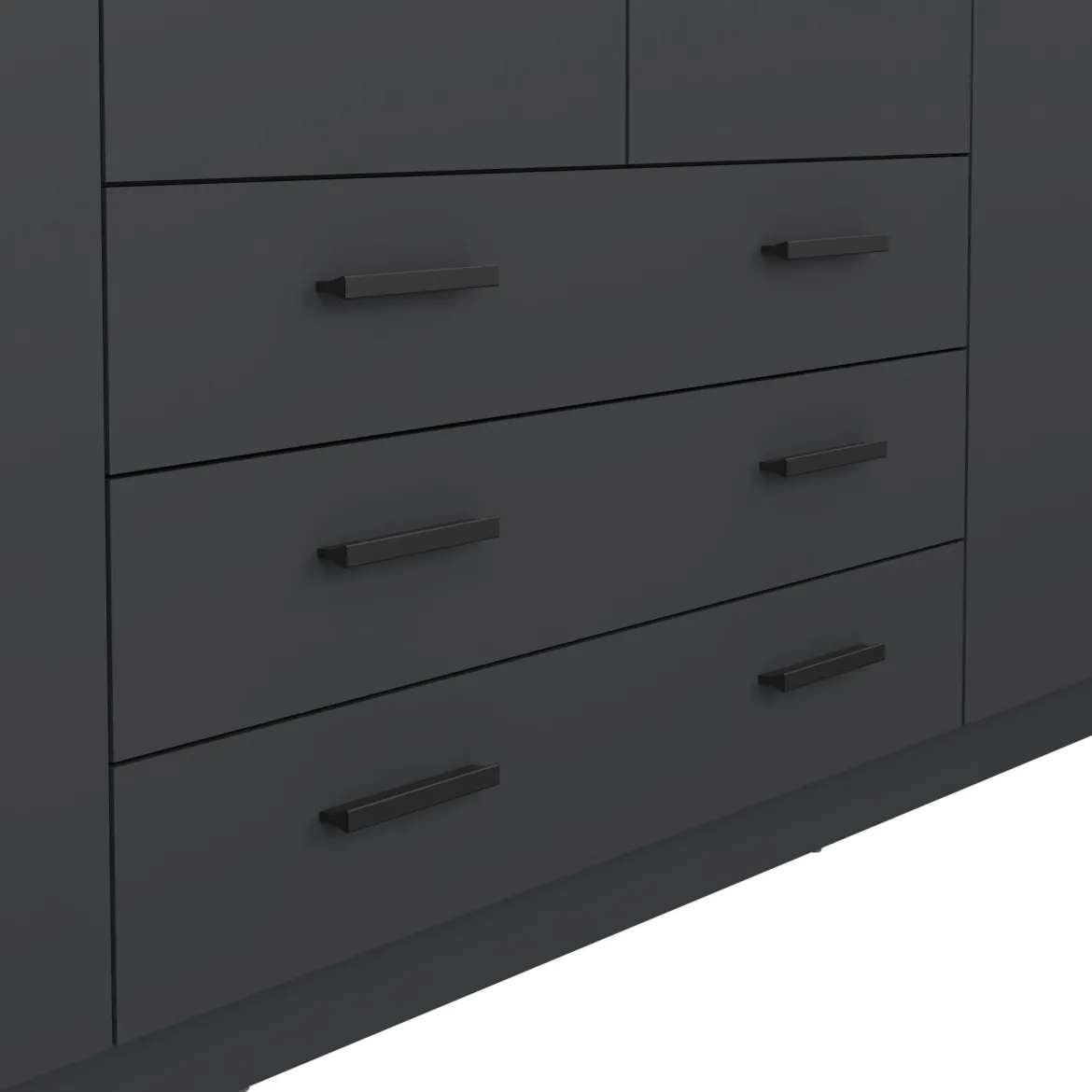 Guardaroba grande in legno grigio 195x200h cm - Epipola