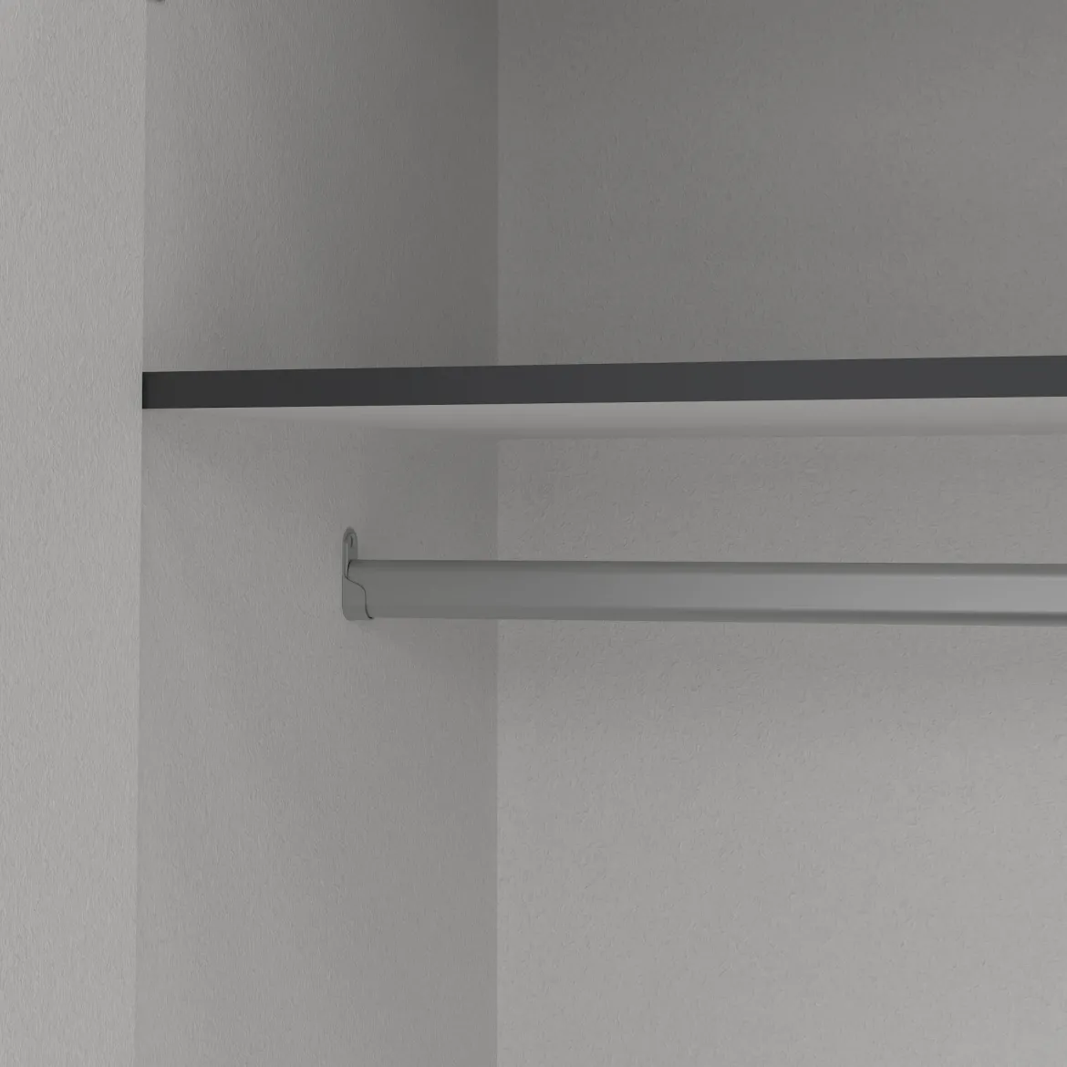 Guardaroba grande in legno grigio 195x200h cm - Epipola