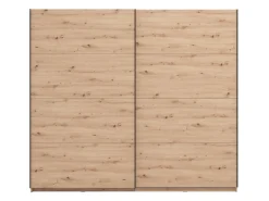 Guardaroba Grande Marrone Rovere Nodi 2 Ripiani Appendiabiti 245x217.5h cm, 2 Ante - Salemi