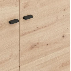 Guardaroba Grande Marrone Rovere Nodi Bianco 2 Ripiani 2 Cassetti 155x208h cm, Appendiabiti - Spigno